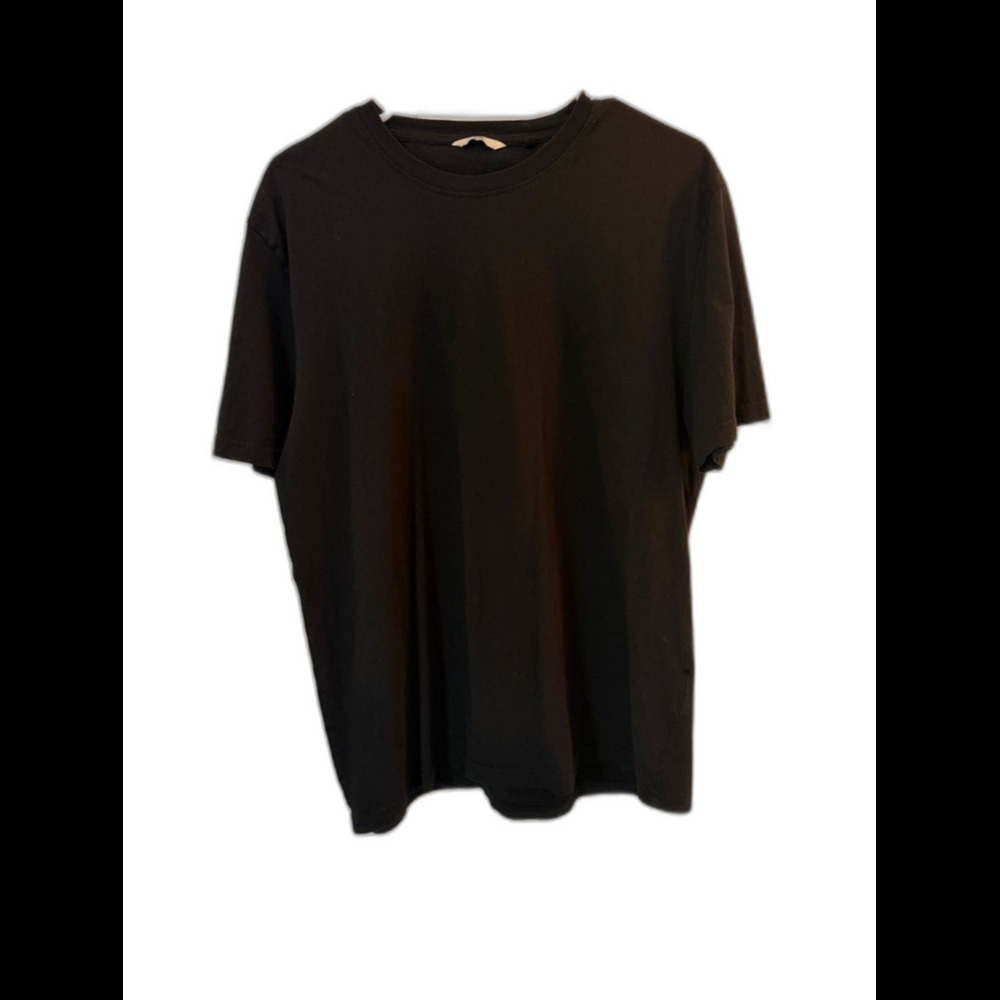 C&A Men’s Black Short Sleeve Cotton Crew Neck T-Shirt Size L- Minimalist Basic
